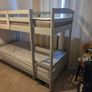 Grey Wooden Bunk Bed for Sale - Two Mattresses Included Image 3