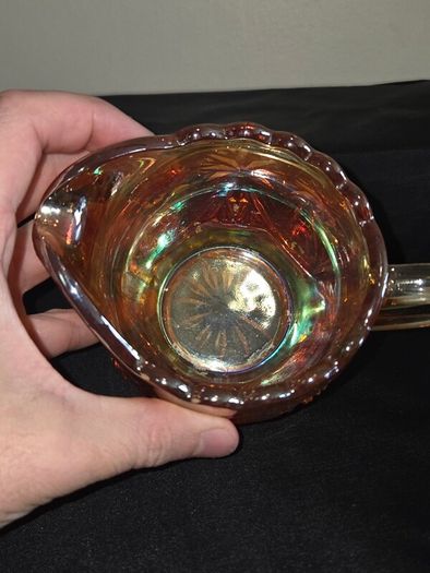 Marigold Carnival Glass Creamer