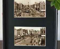 Framed Vintage Dublin Postcards  OConnell Street Wall Art