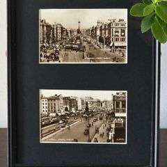 Framed Vintage Dublin Postcards  OConnell Street Wall Art