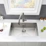 Stainless Steel Kitchen Sink, 70X40CM, BoomHoze Undermount Single Bowl Outdoor Campervan Sink with Silencer Pad, Drainer Fittings, Drop in Flushmount or Topmount Installation, Brushed Image 8