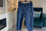 Ladies Simply Be Mid Blue Barrel Leg Jeans
