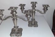 Antique Silver plated Candle Stands