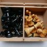 Antique  Chess Set 1930s-40s European Hand Carved Boxwood Complete 32 Pieces Image 2