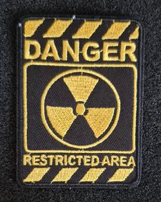 Restricted area., cloth patch.