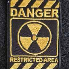 Restricted area., cloth patch.