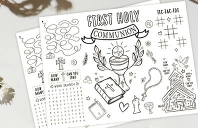 First Holy Communion activity sheets