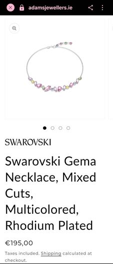 Swarovski multicoloured crystal necklace