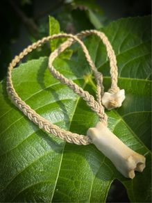 1 Tribal Style Ethically Sourced Bone and Cord Necklace
