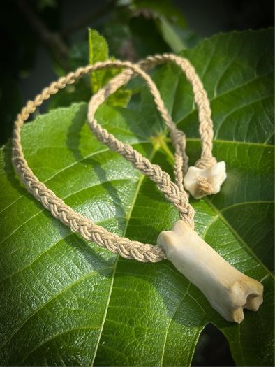1 Tribal Style Ethically Sourced Bone and Cord Necklace
