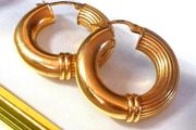 Vintage 9ct Gold Hallmarked Chunky Earrings
