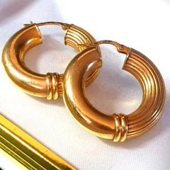 Vintage 9ct Gold Hallmarked Chunky Earrings