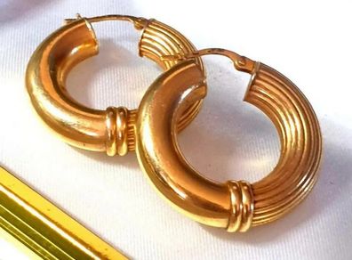 Vintage 9ct Gold Hallmarked Chunky Earrings