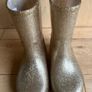 SEED Heritage Gold sparkle girls rain boots Sz EU25 UK7/8 EUC Image 2
