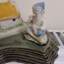 Vintage Shamrock Pottery leprechaun and cottage Image 8