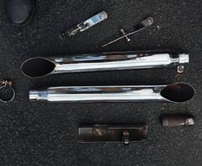 twin exhaust pipes muffler pipe