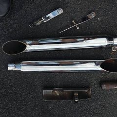 twin exhaust pipes muffler pipe