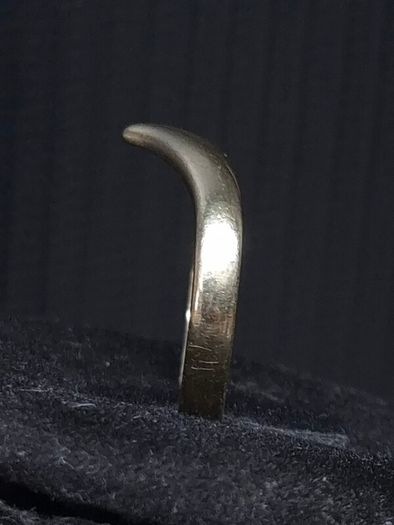 Vintage 9ct Gold Modernist V Ring | Birmingham Hallmarked | Size 54