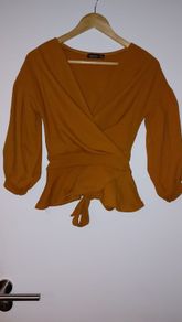 Boohoo Mustard Top