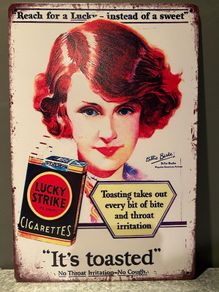 Lucky strike Tin Metal sign