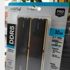 Brand New Pc Ram Crucial Pro Oc 32gb 2x16gb Ddr5 6000mhz Xmp Expo