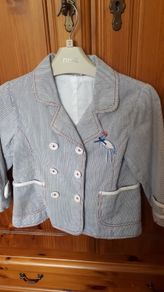 Chic french inspired pinstripe jacket blazer age 3-4