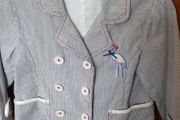 Chic french inspired pinstripe jacket blazer age 3-4