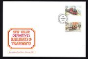 1991 Isle of Man Manx Railways and Tramways Stamp Reprints for 1991 Booklets Definitive Stamps First Day Cover (FDC)