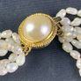 Vintage Five Strand natural Rice Pearl Necklace Image 9