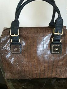 Brown leather look handbag NEW