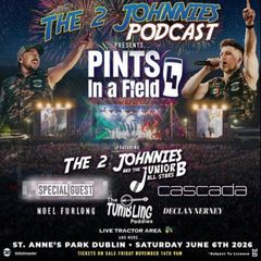 Two tickets for the 2 Johnnies on Saturday 6th June in St. Anne's Park.  Physical tickets