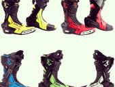 Bela Speedo 2.0 Motorcycle Racing Boots (Black/Blue) - FREE SHIPPING