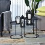 2 Pack Metal Bedside Table Sofa End Side Night Stand Bedroom (FREE POSTAGE) Image 2