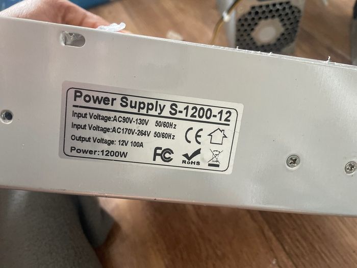 High Power 12V 100A 1200W Switching Power Supply (S-1200-12)
