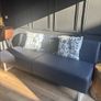 leatherette booth style sofa Image 2