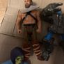 Vintage 80s Action Figure Lot MOTU Skeletor Merman, Rock Lords Granite, Super Naturals Hologram Image 7