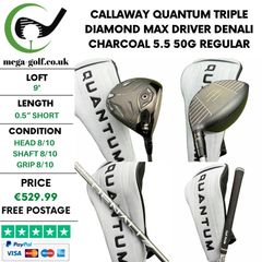 Callaway Quantam Triple Diamond Max Driver / 9 Degree / Denali Charcoal 5.5 50g Regular