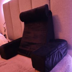 Black Reading / Bed Rest Pillow with Neck Support