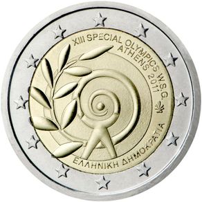 Greece 2 Euro Commemorative Coin 2011 - The Special Olympics World Summer Games - Athens 2011. Uncirculated.