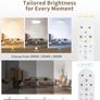 LED Ceiling Light Dimmable with Remote 24W Ceiling Lamp Flat with 2000K Backlight, Warm Night Light and Timer, Modern Round 12" Ultra Thin Light Fittings for Living Room Bedroom Kitchen Image 4