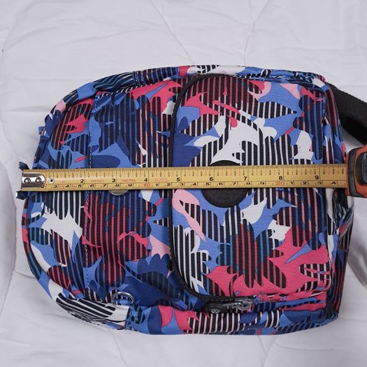 Kipling Blue Pink Floral Print Compact City Backpack Matching Wallet Set