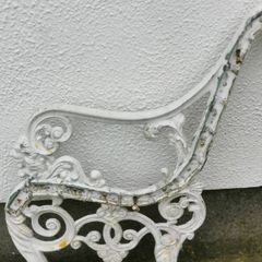 set of cast iron victorian chair ends