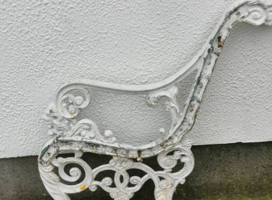 set of cast iron victorian chair ends