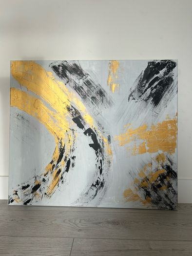 Black and white abstract painting