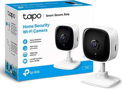 Tapo Mini Smart Security Camera, Indoor CCTV, Works with Alexa&Google Home, No Hub Required, 1080p, 2-Way Audio, Night Vision, SD Storage, Device Sharing (FREE SHIPPING)