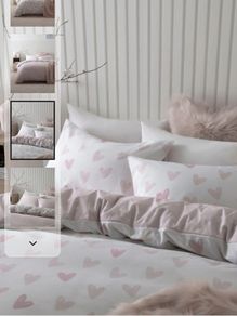Girls pink heart bedding single