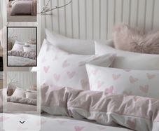 Girls pink heart bedding single