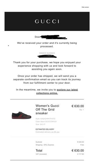 GUCCI  Off The Grid Women's Trainer: As New !  Worn Once (fit Uk4/37)