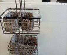 Bathroom storage with 4 baskets