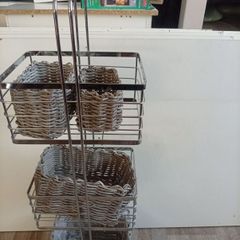 Bathroom storage with 4 baskets